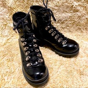 Jeffrey Campbell black Czech goth platform boots size 6.5